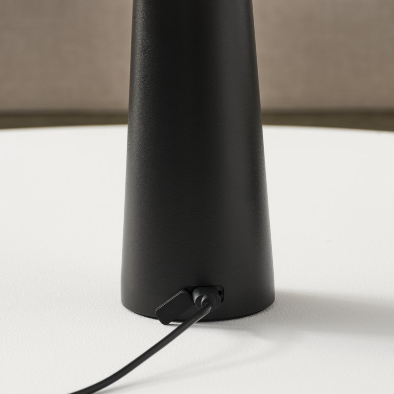 Sesa Short Accent Rechargeable Table Lamp, Black