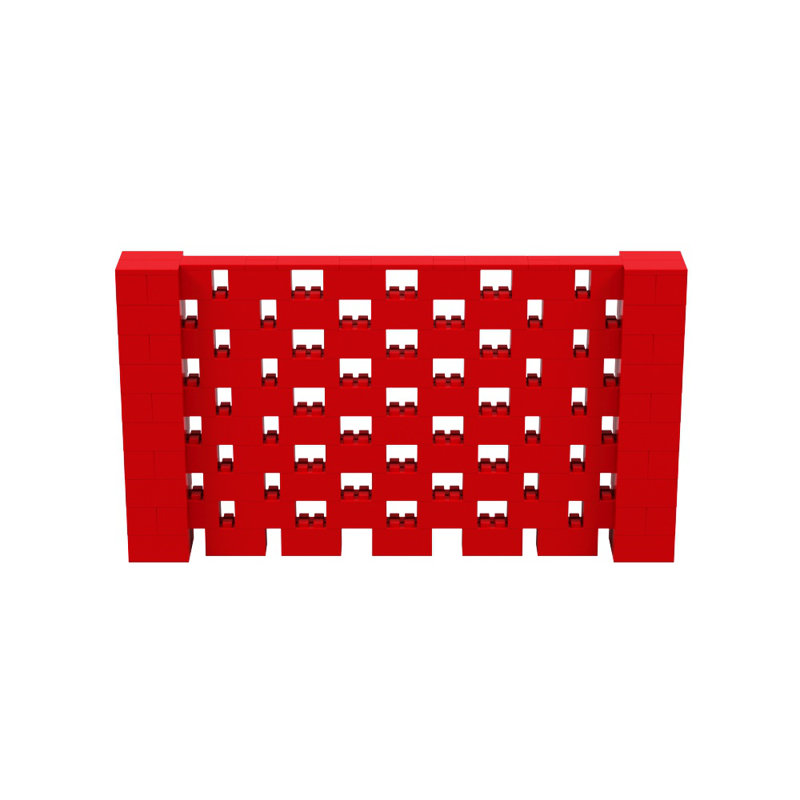 Ensemble mural Everblock, Rouge, H 60 po x l 108 po x P 12 po