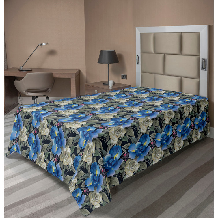Ambesonne, drap plat floral pivoines, art botanique printanier