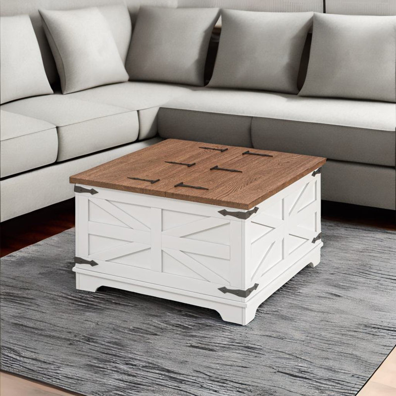 Table basse avec rangement dissimulé