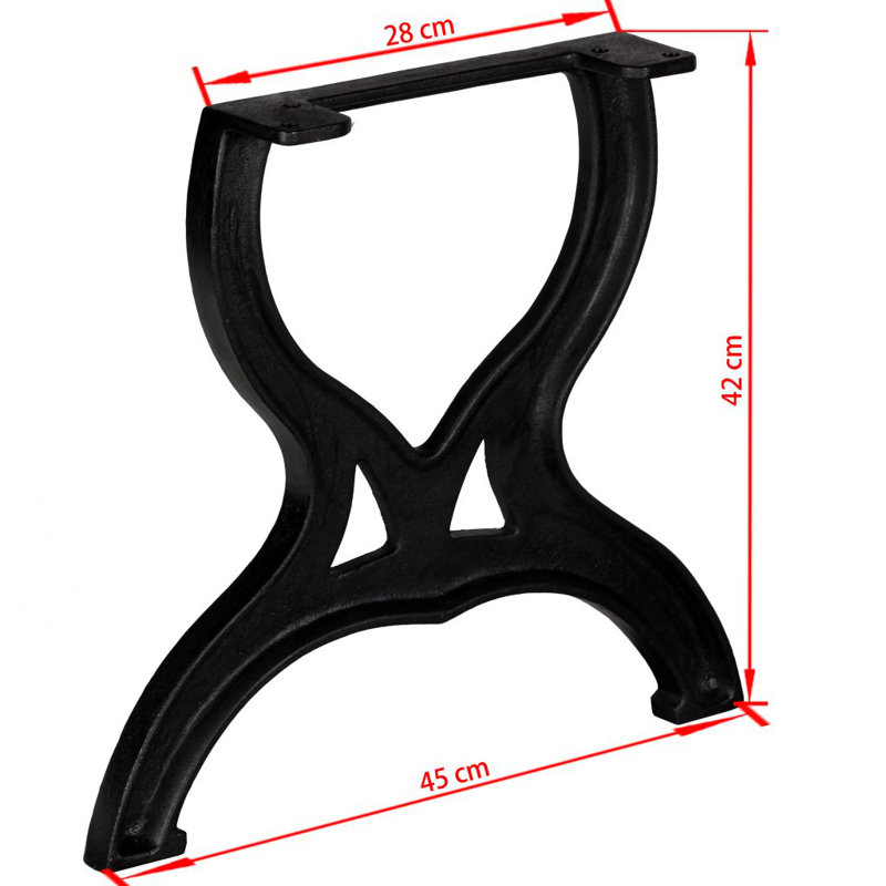 Keanu Table Leg, 42"H x 45"W