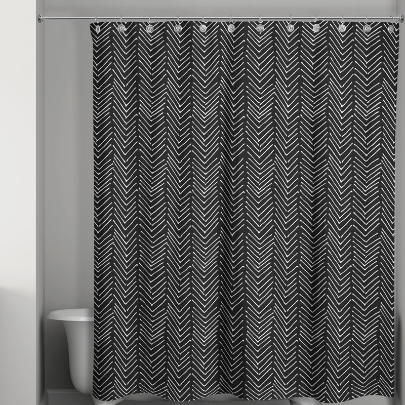 Rideau de douche simple Brierley, Noir