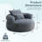 Addisin Oversized Round Chaise Lounge Chair, Single Compression Cloud Sofa, No Assembly Required-1305265859