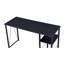 Bureau d'écriture rectangulaire avec tablette à 2 niveaux, noir-2132767286