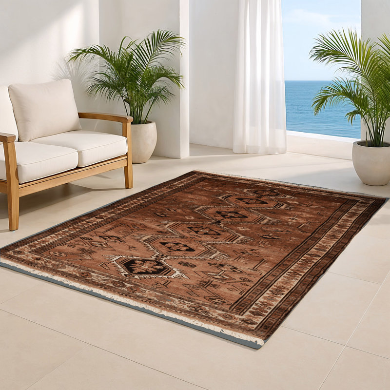Tapis turc intérieur et extérieur brun, Rectangle 4pi x 6 pi