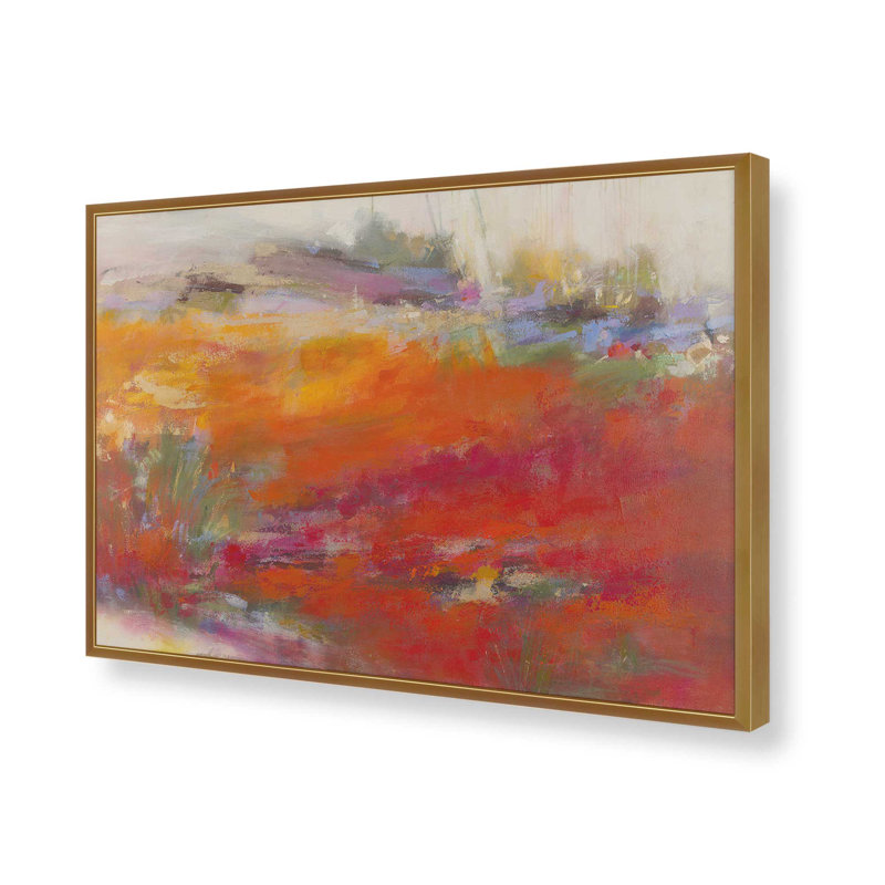 «Slow Burn» par Janet Itsne, reproduction d'art, H 12 po x l 18 po, Impression sur cadre ouvert sans papier mat, Doré