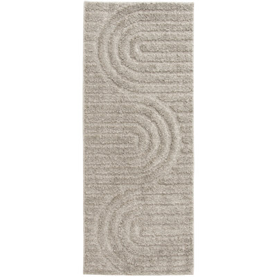 Archy Frost Gray Washable Indoor Area Rug With Non-Slip Backing