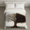 Half Leafless Tree Sculpture Duvet Covers