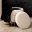 Velvet Boucle Storage Stool for Bedroom Furniture, Modern Round Storage Accent Stool-95856668-110205612