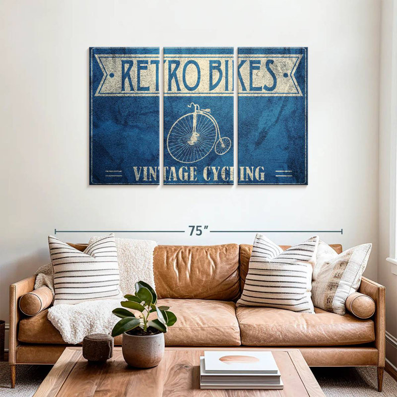 Mehar Retro Bikes Typography, 36" H x 57" W