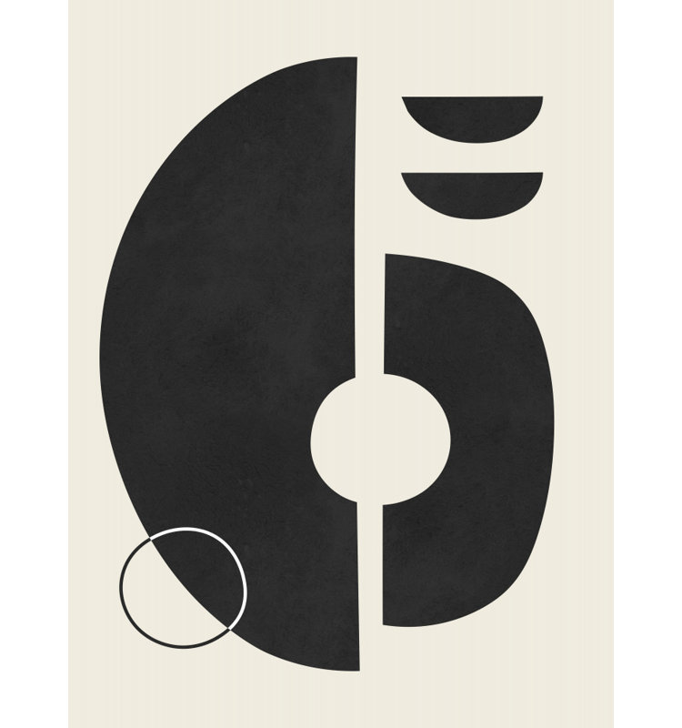 Organic Geometric Shapes Print by Other Artist, 40 × 60, Matted Framed Print, Tan