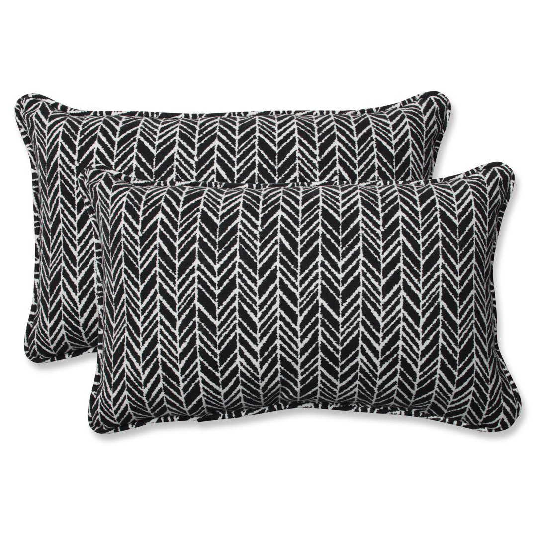 Herringbone Indoor/Outdoor Lumbar Pillow (Set of 2) Pillow Perfect 