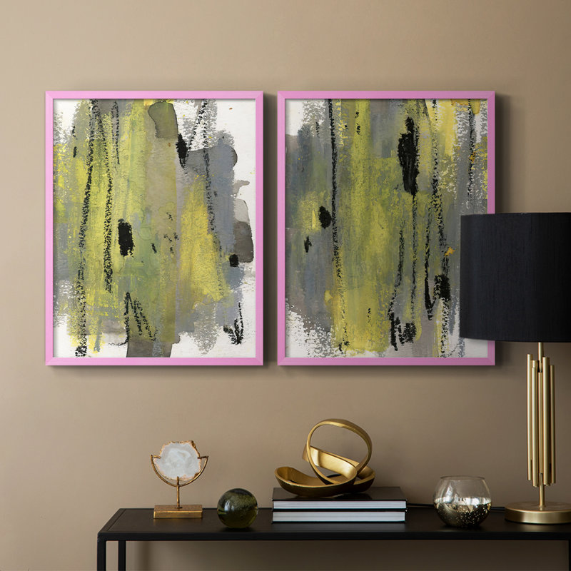 Impression encadrée LoftPastelI-Premium - prête à être accrochée - aucun clou requis - aucun clou requis, Rose