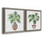 Boho Greenery I - ensemble de 2 peintures sur toile encadrées-1793192155-1793192158