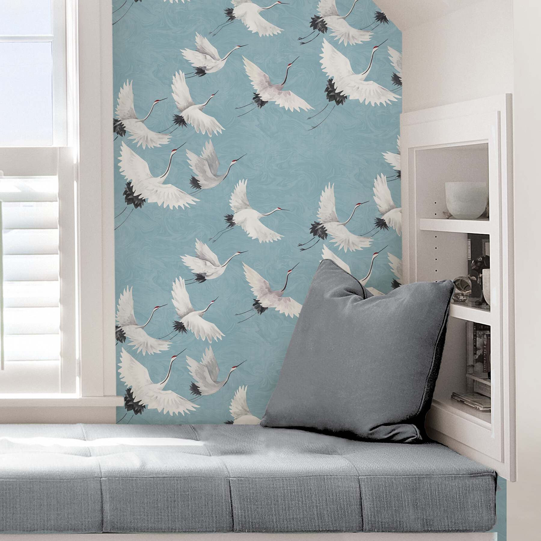 Birds Peel and Stick Wallpaper  Removable Self adhesive Traditional