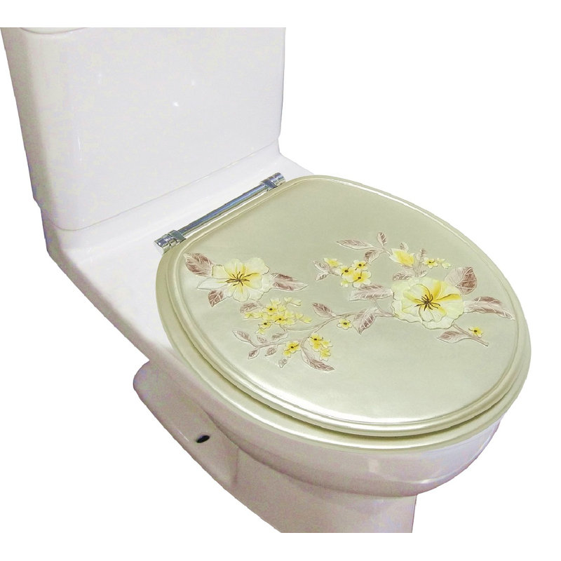 Fincher Round Toilet Seat and Lid, Yellow