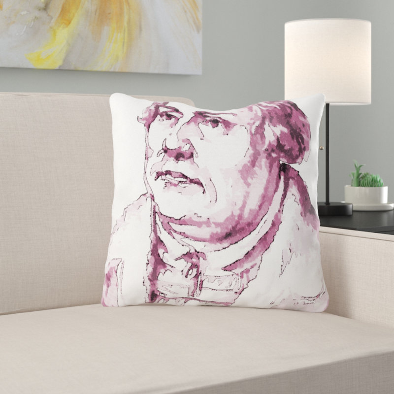 Coussin décoratif Pfeifer Luther, Micro suède, Intérieur