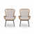Coussin beige / structure brune