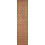 West Bromwich Geometric Hand-Knotted Rust Area Rug