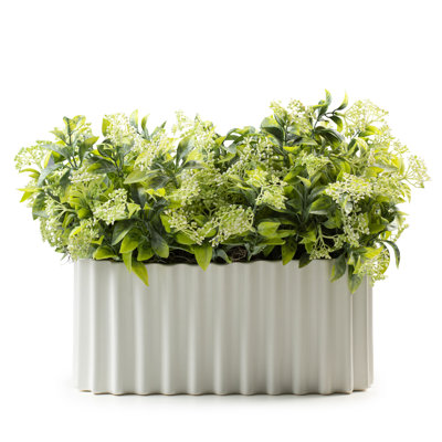 Faux Cream Floral and Greenery Arrangement