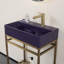 Lofi 24" Freestanding Bathroom Vanity Set with Ceramic Sink, Rectangular Ceramic Console Sink without Faucet, Open Stainless Steel Legs, Storage Shelves-1969858504-1969858505