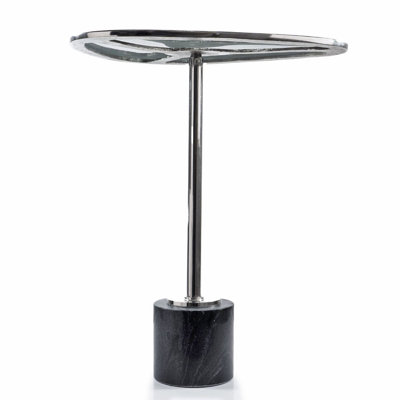 Moderna Marble And Glass End Table