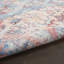 Tapis bleu floral tissé à la machine 9 pi x 12 pi