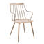 Chaise en métal cuivré antique et bois blanchi