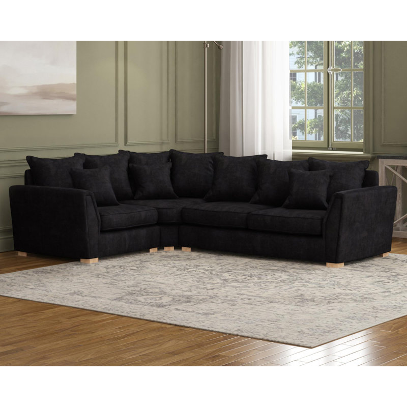 Wendleberry Corner with two seats, Scatter Back, Right Hand Facing, Dark Mink Polyester