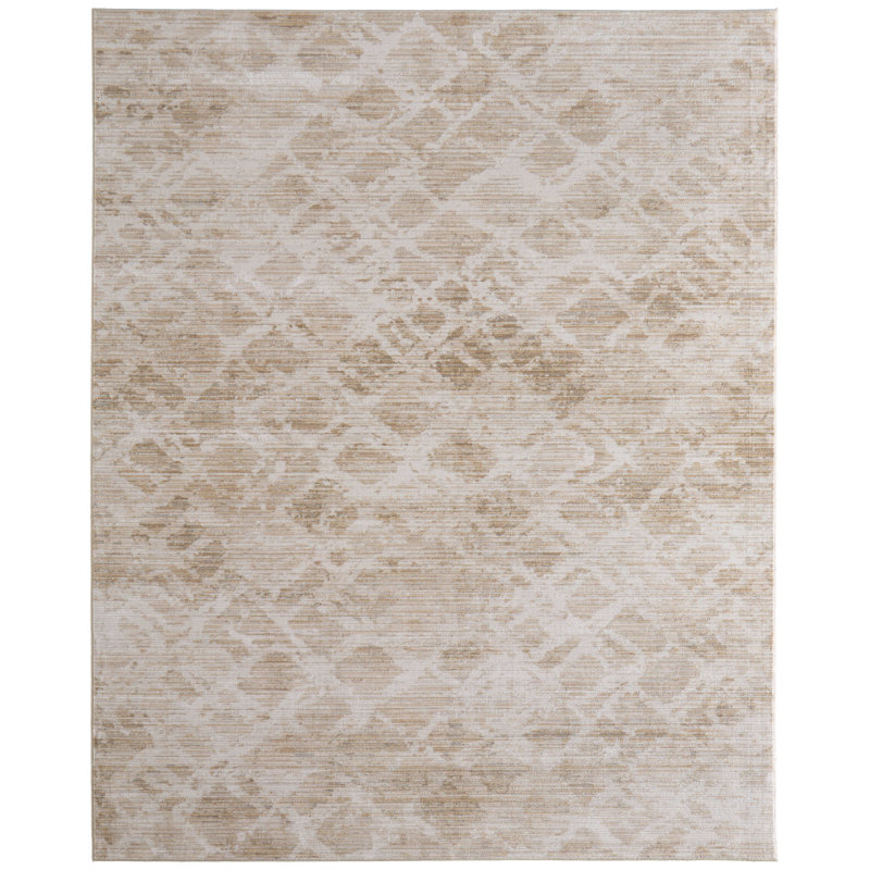 Tapis à motif abstrait moderne Boswell, Rectangle 7 pi 10 po x 13 po