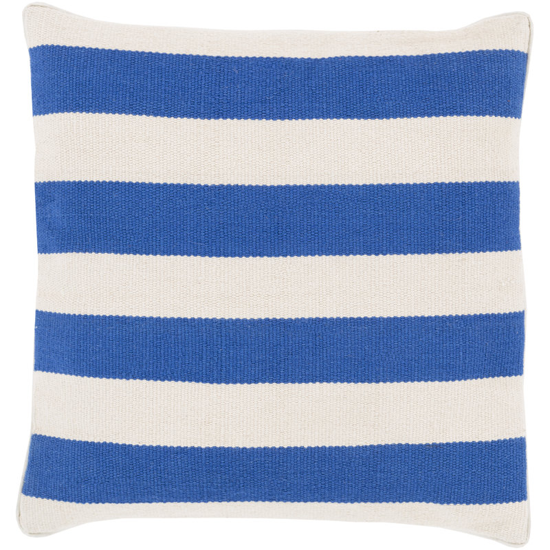 Coussin Brady, Bleu, Polyester, 18 po x 18 po