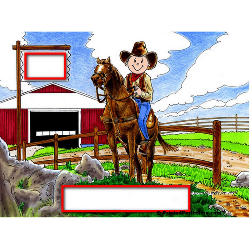 Porte-clés personnalisé en acrylique Cowboy, Oui