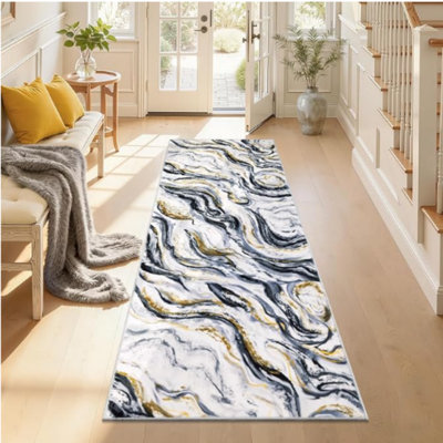 Modern Abstract Washable Kitchen Mat Ruuner