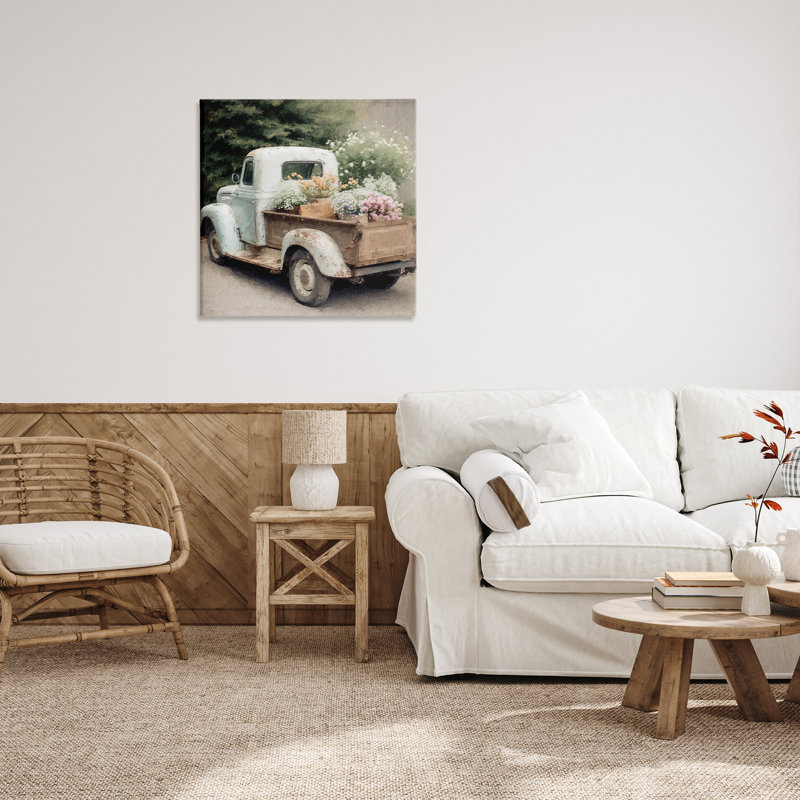 «Country Florals In Truck On», impression sur toile, H 30 po x l 30 po x P 1,5 po