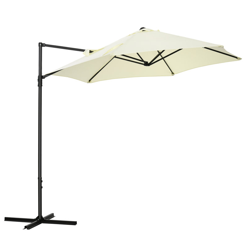 Parasol en porte-à-faux 100,8 po Azar, Beige