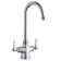 Single Hole with Concealed Deck Faucet with 5" Gooseneck Spout 2" Lever Handles Chrome