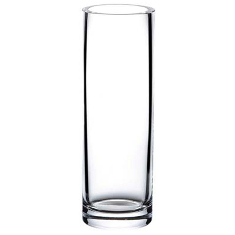 Vase de table en verre transparent Senses, H 19 po x l 7 po x P 7 po