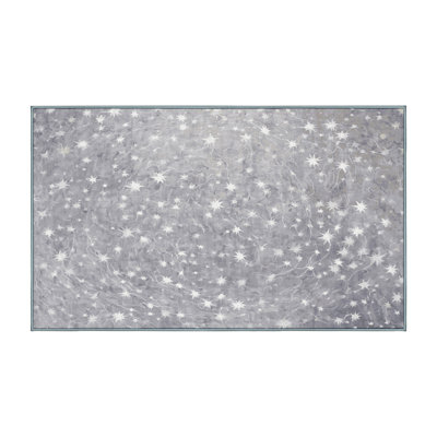 Machine Washable Blue Area Rug