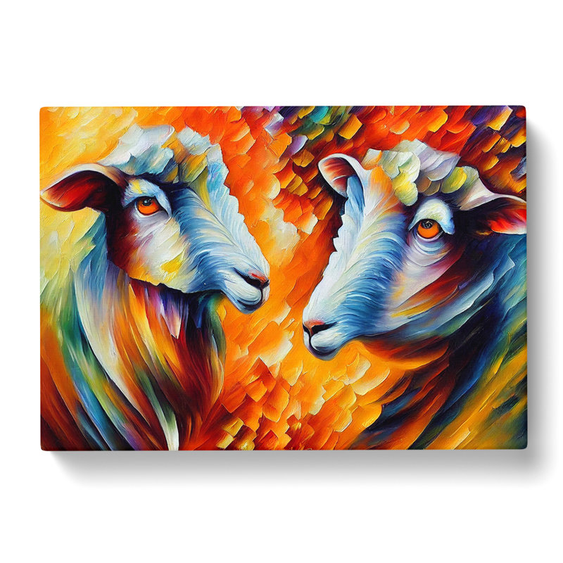 Sheep Painting Vol.1 - Wrapped Canvas, 50cm H x 76cm W x 3cm D