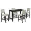Ensemble de salle à manger 5 pièces à hauteur de comptoir, table élégante classique et 4 chaises-1686794499