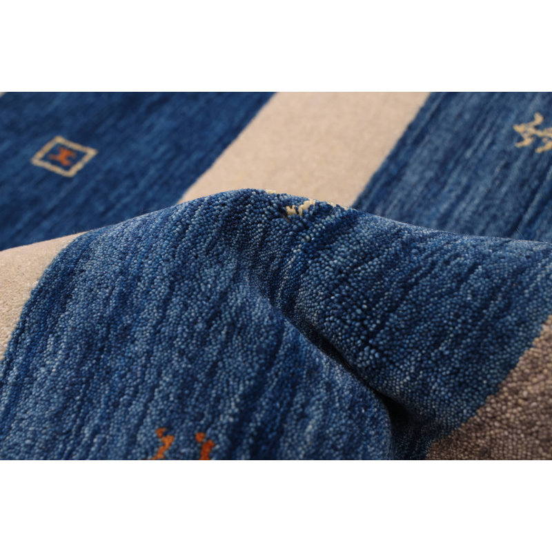 Kashkuli Gabbeh Blue Rug 6'10" x 9'9"