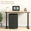 Armoire de rangement pour bureau à 3 tiroirs, tiroir de bureau sur roulettes avec plateau amovible, support d'imprimante sous le bureau avec rangement-1653963225