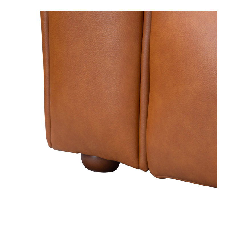 Canapé modulaire droit Clark - Cuir cognac