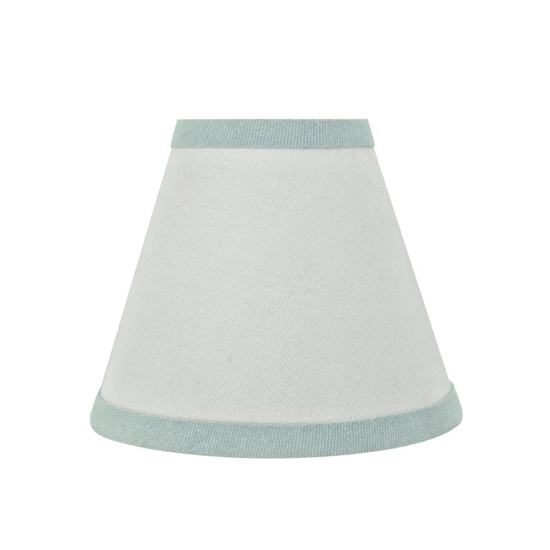 5'' H Linen Empire Lamp Shade, White/Blue