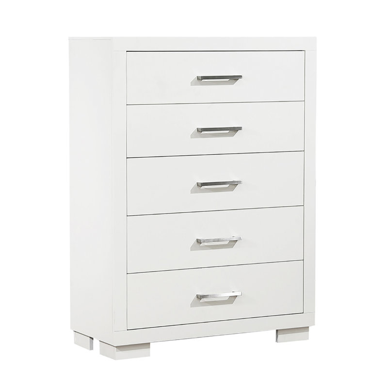 Ensemble de chambre à coucher avec commode 2 pièces Kelemen, Blanc, Grand