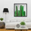 Cactus, impression de bougies sur toile