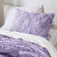 2 pièces, édredon simple à motif floral mauve, avec un décor à nouer, douceur nuage, confort toutes saisons, lavable à la machine avec accents texturés, microfibre respirante