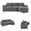 Canapé modulaire moderne en L de 84,6 po avec méridienne incurvée, ports USB et poches de rangement latérales Modern-68140385