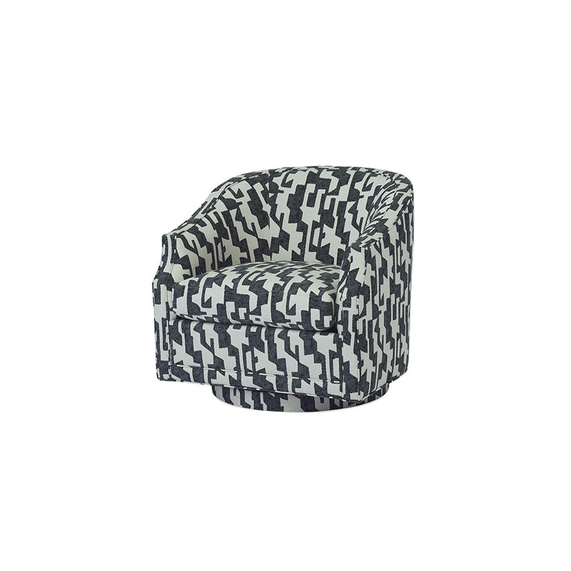 Carly Barrel Chair, Monsieur Navy Polyester Blend