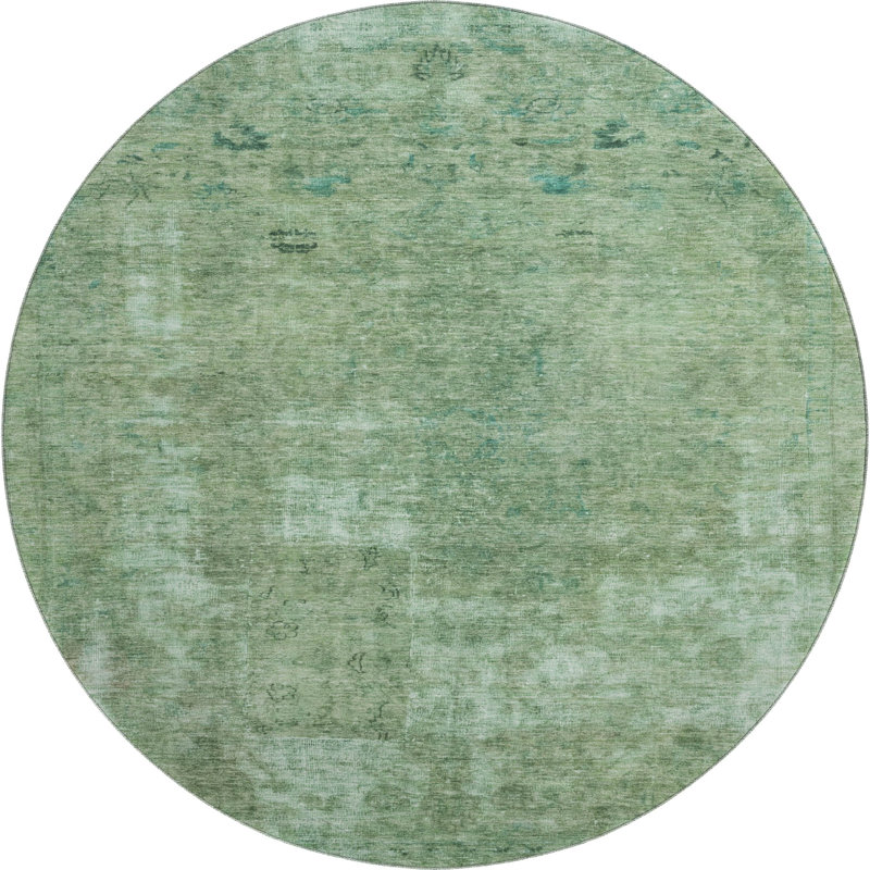 Premium Machine Washable Marasco AMF1629 Global Rug, Round 8'